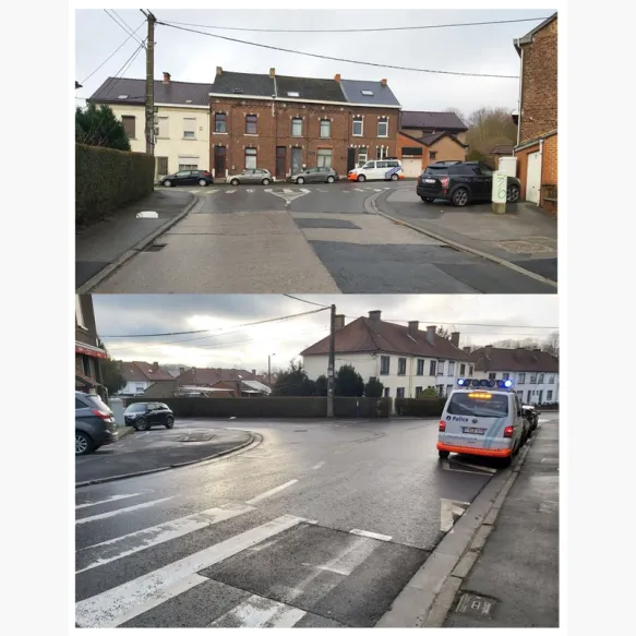 Accident et délit de fuite à La Louvière