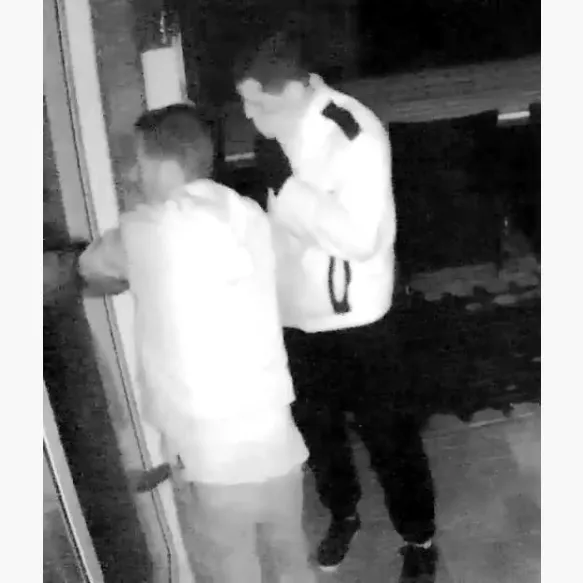 Images de caméra de surveillance de 2 voleurs